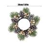 Christmas Candle Rings Wreaths Mini Christmas Candle Wreath With Red Berries Candle Holder Garland Cabinet Decor For Holiday