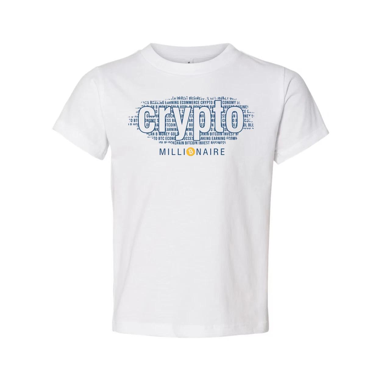 Crypto Graphic Tee With Millionaire Design For Unisex Adults Short Sleeve Shirt S