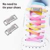 No Tie Shoe Laces Diamond Lock Shoelaces Without Ties Glitter Elastic Laces Sneakers Tennis Flat Shoelace Shoes Accessories