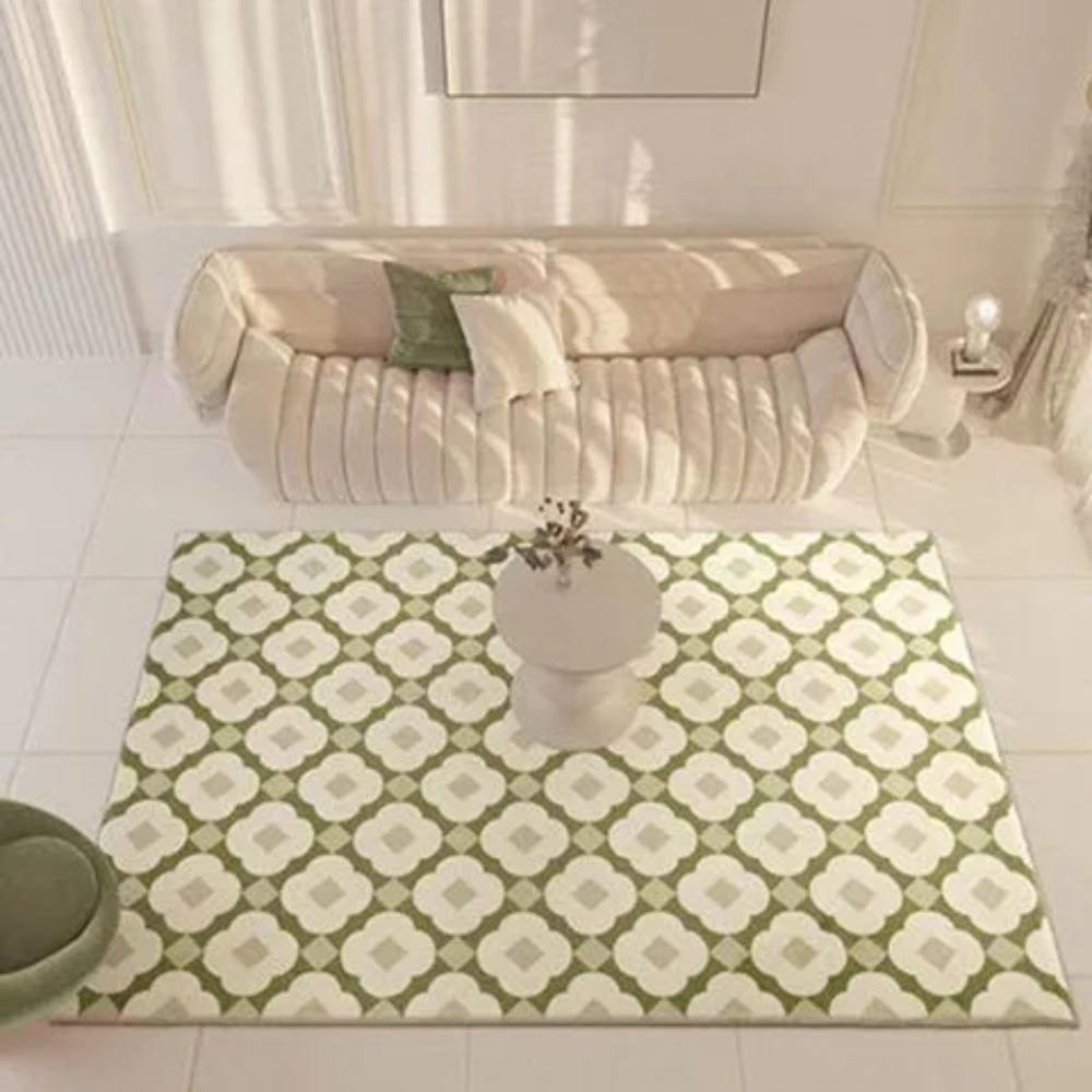 Modern Geometric Style Living Room Rugs Dopamine Checkerboard Decoration Fluffy Soft Bedroom Carpet Lounge Washable Floor Mat