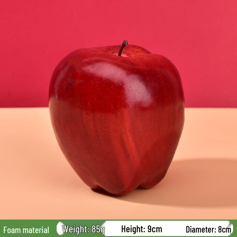 Red Delicious Artificial Apple Ornament for Decorations