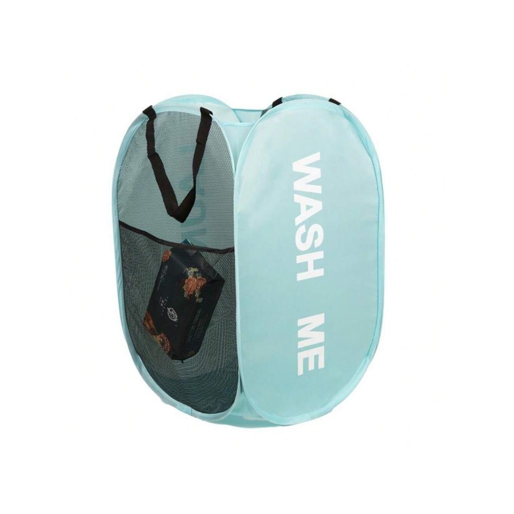 1 Folding Printed Laundry Basket For Dormitories And Bathrooms