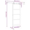Sliding Door Natural 93 x 232 cm Solid Pine Wood and Glass