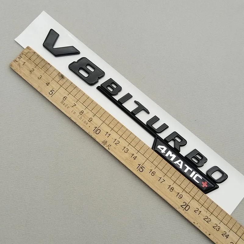 2pcs 3D ABS V8 Biturbo 4matic Car Fender Side Emblem For Mercedes Benz C63S W205 E63S W213 S63 W222 GLC63S X253 GLE63S W167 AMG