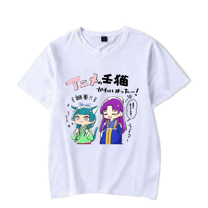 New The Apothecary Diaries Print Short Sleeve Casual T-shirt Summer Fashion Anime Harajuku Short Sleeve Women's Men's Top