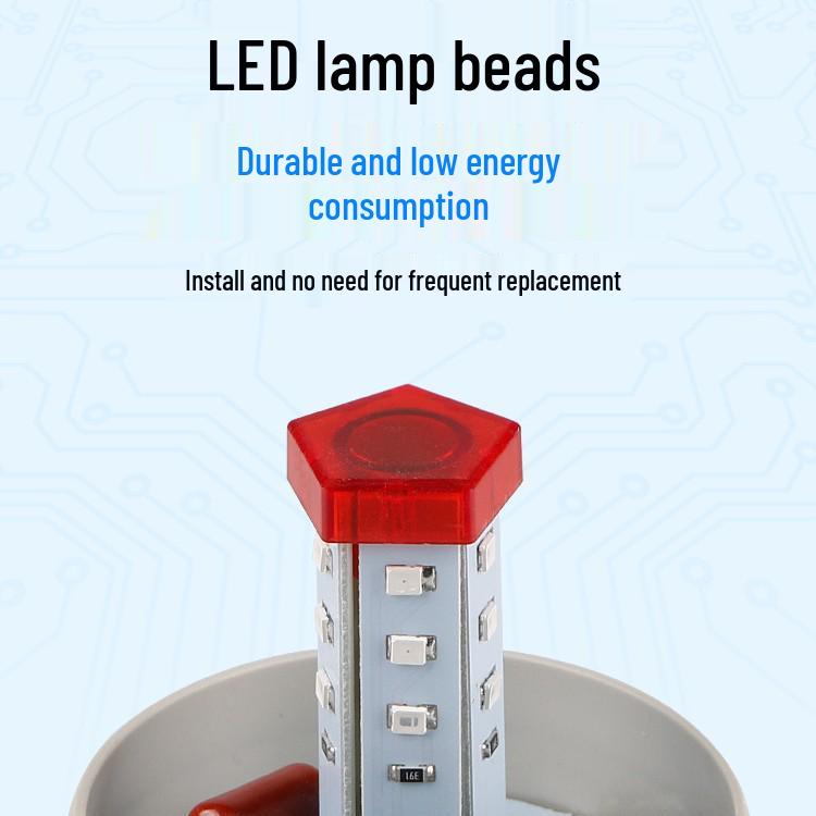 LTE-2071J LED Strobe Signal Light with Audible Alarm - Small Flashing Warning Indicator