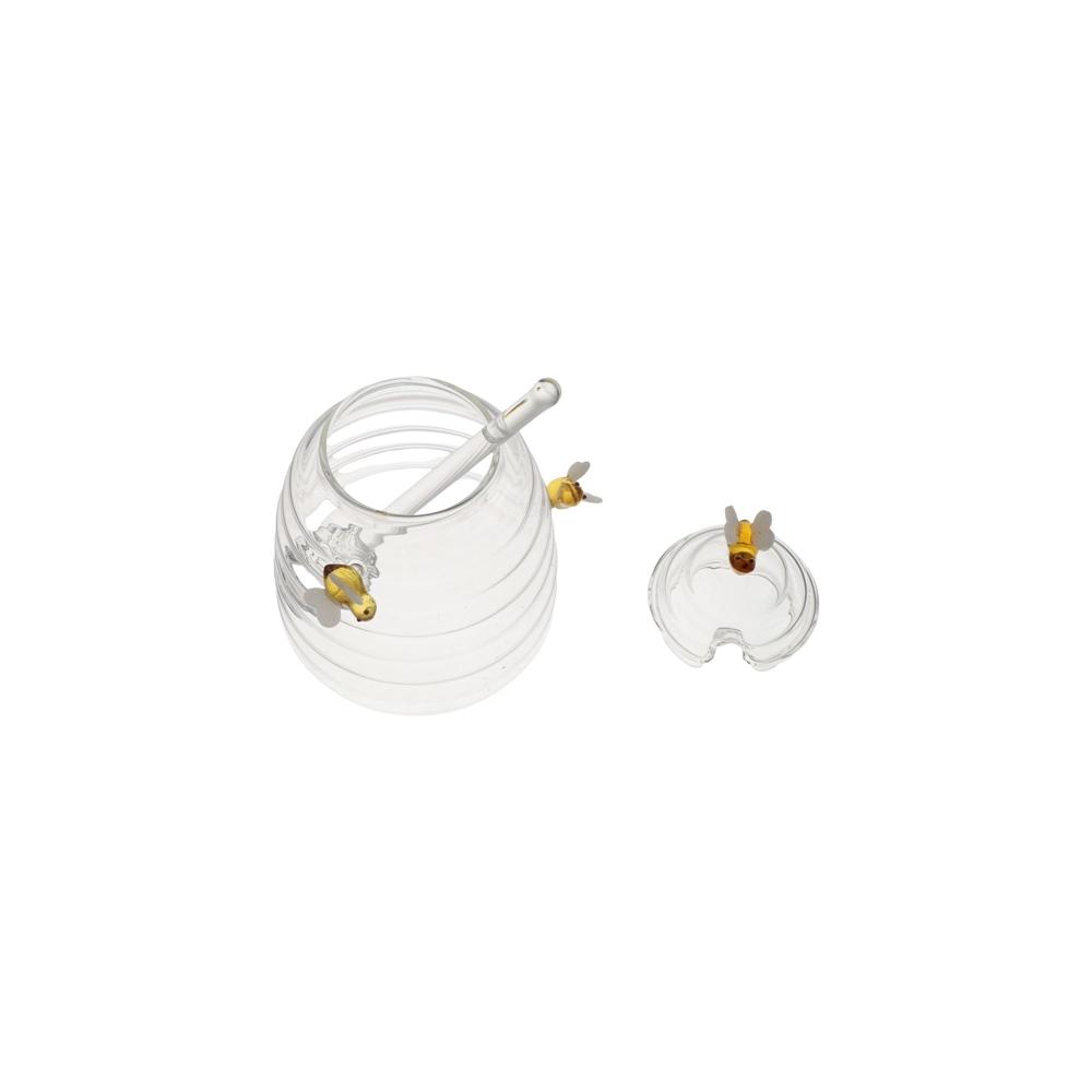 Storage Pot Transparent Bee Jar Tapered Jar Unique Honeycomb Tank High Capacity Honeycombs Shape Large Honey Bottle Syrup