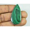 47Cts. Natural Green Malachite Pear Cabochon Loose Gemstone 20X40X04 MM SK-2039