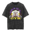One Piece 2026 Maglietta in Cotone Streetwear Nero Lavato Oversize Manica Corta Casual Quotidiano Monkey D. Luffy Gear 5 Nika Palestra