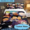 Custom Name Anime Characters Dragon Bedding Set 3pcs, Bedding Set Including 1pc Duvet Cover And 2pcs Pillowcases for Bedroom, Dormitory Gift