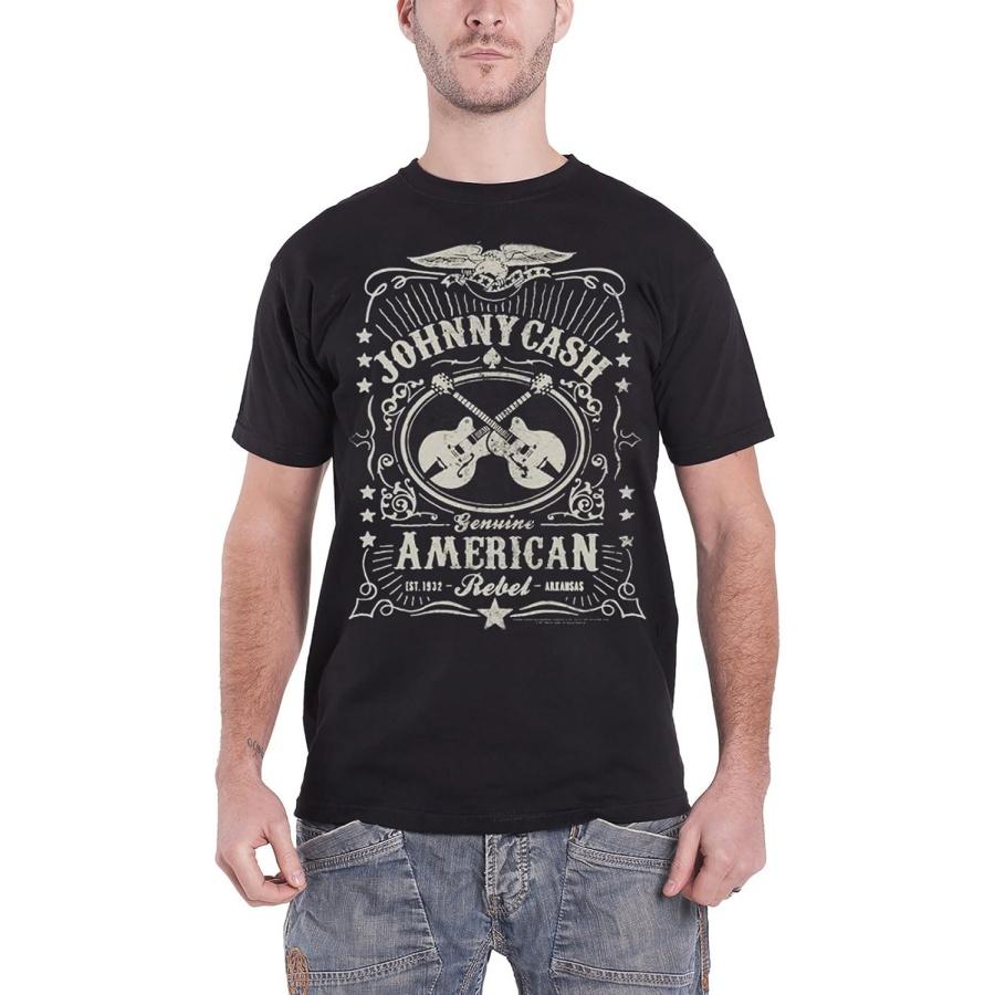 Johnny Cash T Shirt American Rebel New Official Mens Black S