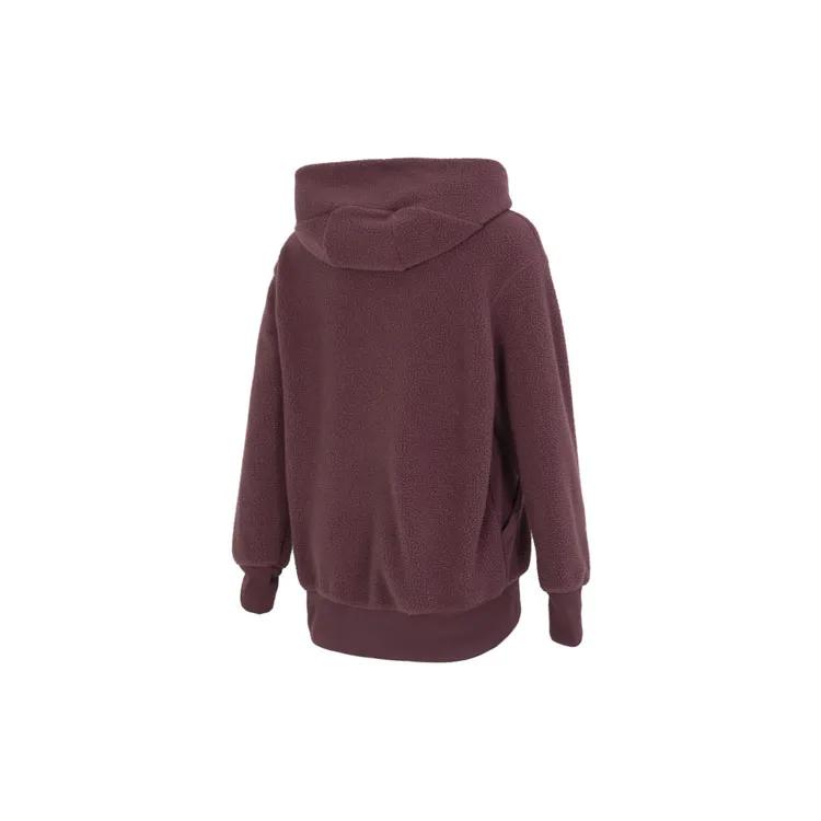 Nike Sweatshirts Women's Burgundy Hooded Moderate Regular (Unisex) Sweatshirts DQ6841 652