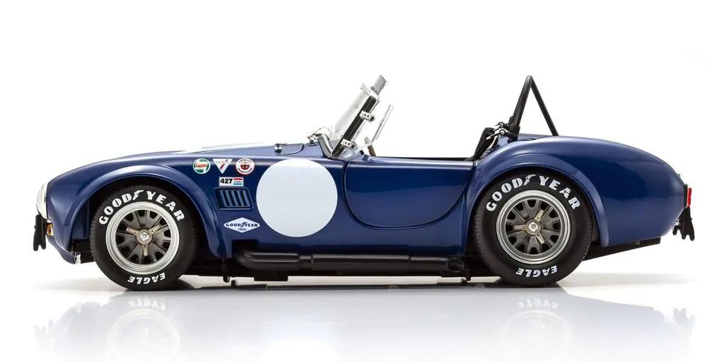 Kyosho Original Scale Shelby Cobra Finished Model KS08048BLMW 1/18 427S/C (Blue/White Stripes)