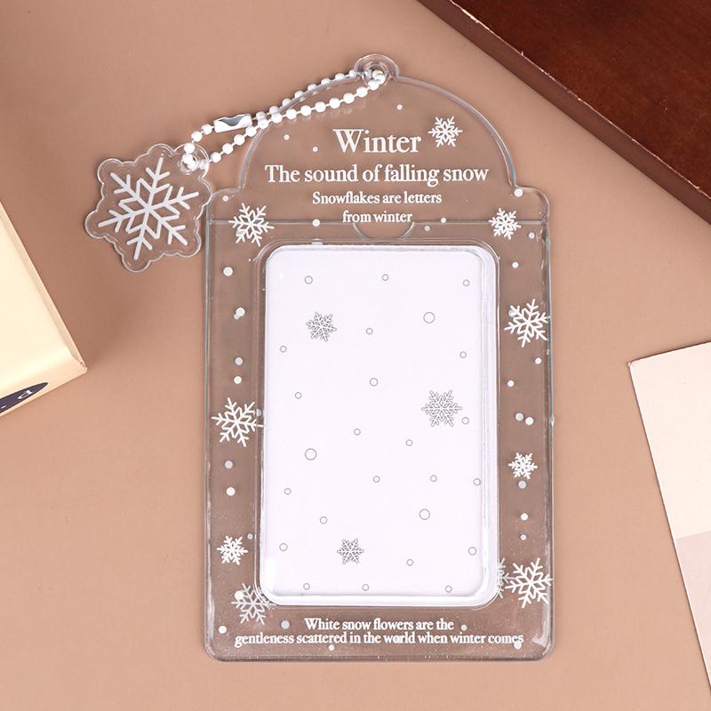 

Прозрачный ПВХ чехол для карты 3 дюйма Маленький держатель для карты Кампусная карта Бейдж Идентификатор Кармашки для карт Y2K Ins Стиль Держатель для фотокарточки A3