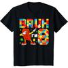 Kids Dabbing Bruh I'm 8 Year Old 8th Birthday Boy Building Blocks T-Shirt