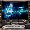 Arazzo da Appendere alla Parete Nome Personalizzato Modello Cristiano Ronaldo Tessuto Stampato Personalizzato Decorazione Murale