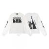 Unisex Oversized Hoodie With Distressed Washed Cotton Print Streetwear Youth Fall