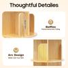 Floor Standing Stackable Wood Round Bookshelf,4 Tier Rotating Bookshelf with Legs,360 Display Book Shelf for Living Room Bedroom