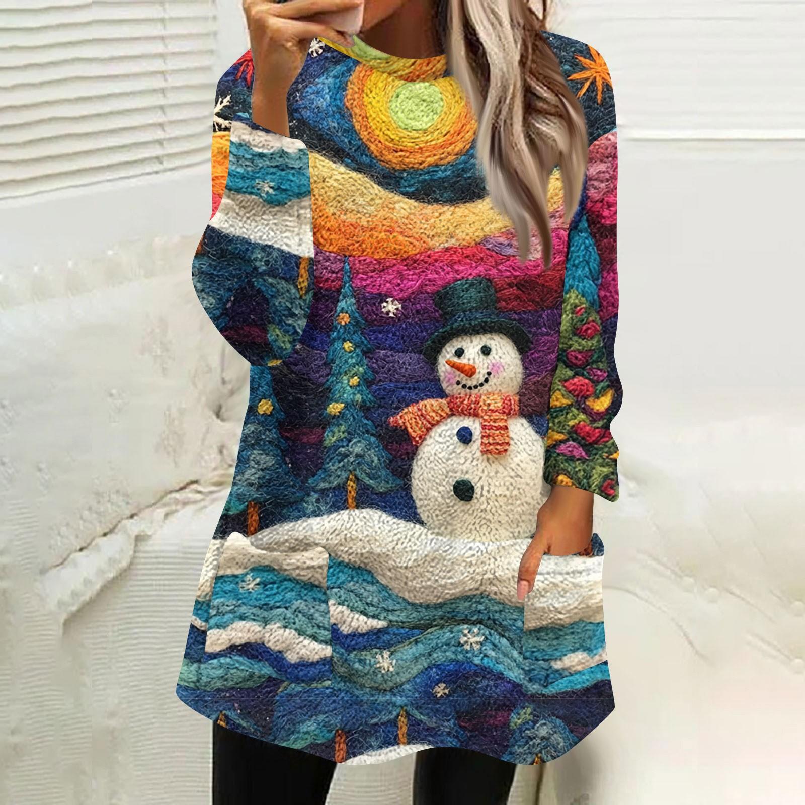 

Женская мода повседневная плюшевая толстовка с длинным рукавом с принтом и карманами M тёмно-синий