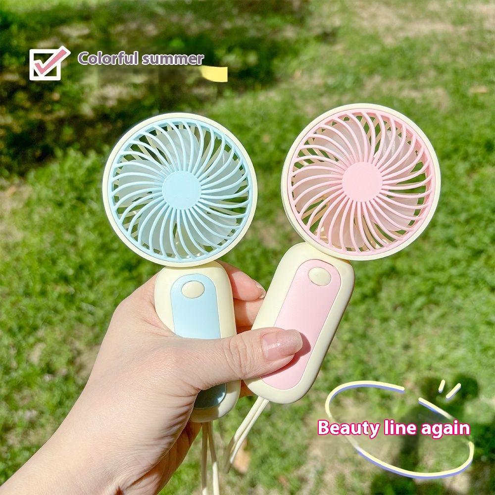 

JL8874-Cute Mini Handheld Fan with Fresh Color Matching, One-Button Operation, Strong Airflow, Portable for Travel/Office/School светло-желтого