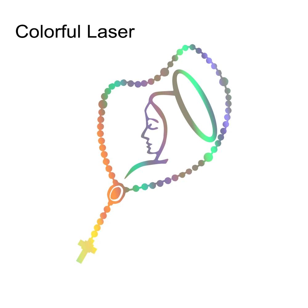 Car Sticker Creative Rosary Virgin Mary Fatima Vinyl Decal Waterproof DIY Body Window Door Car Exterior Decoration Accessories