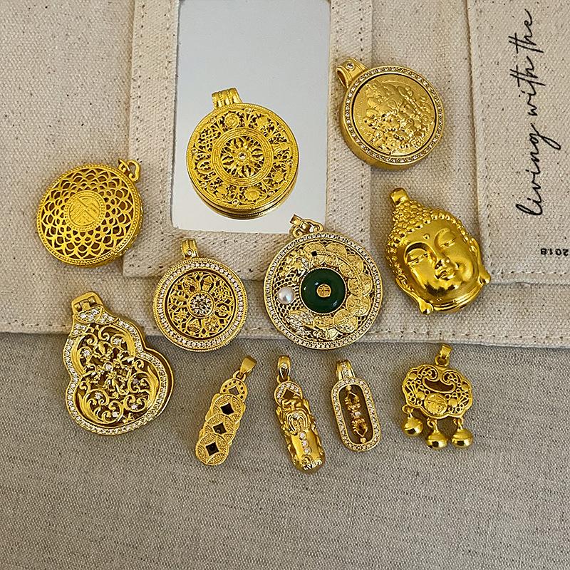 High Version Guanyin God Of Wealth Fulu Compass Woven Rope Necklace Women'S Ancient Law Light Luxury Fashion Versatile Neck Chain Sweater Chain