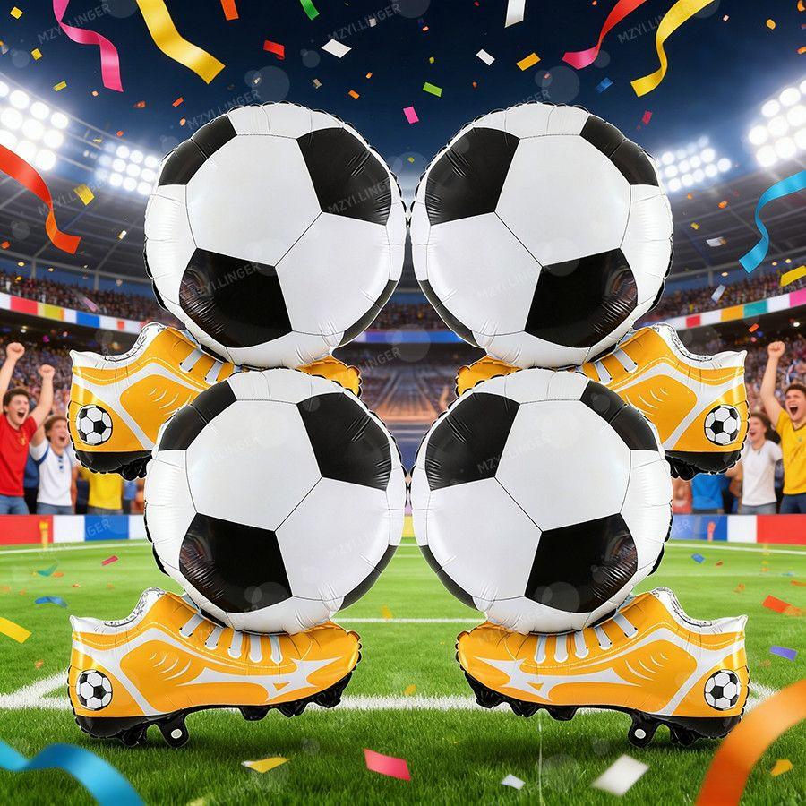 Aluminum Foil Balloon Set for Soccer Party Decorations