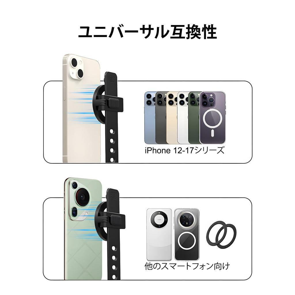 NEDIEA Stroller Smartphone MagSafe Adjustable Magnetic Adsorption Smartphone Easy to Attach to Indoor Golf and More Holder, Compatible, Magnetic,