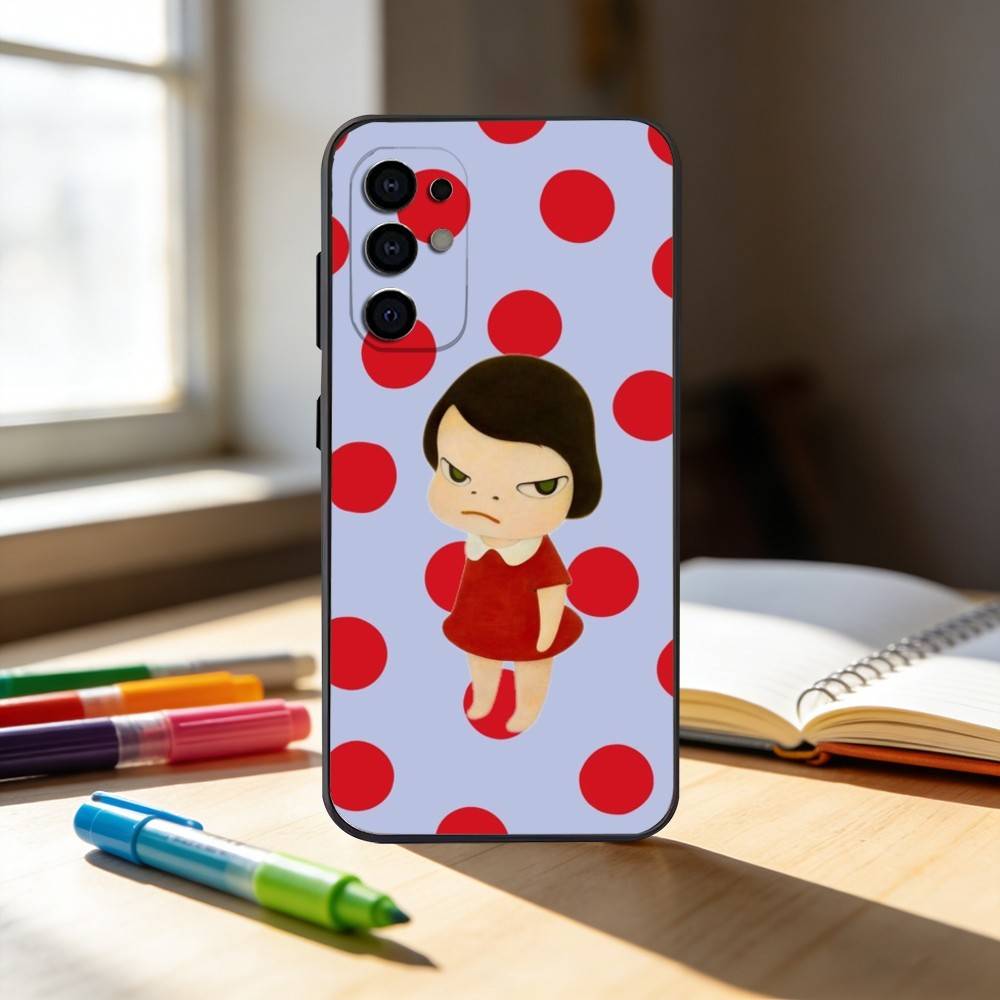 c-Cute Yoshitomo Nara Phone Case For Samsung S25,S24,S21,S22,S23,S30,Ultra,S20,Plus,Fe,Note,10,9,5G Black Cover