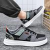 Fashion Trendy Color Blocked Men's Single Shoes 2025 Spring Breathable and Versatile Thick Soled Sports and Leisure Board Shoes Sneakers