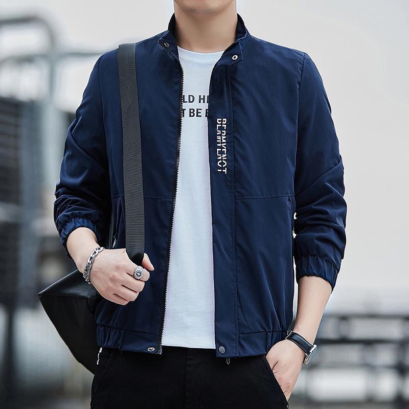2026 Men's Spring/Fall Workwear Jacket: Korean-Style, Thin, Loose-Fit, Casual Baseball Jacket for Sports