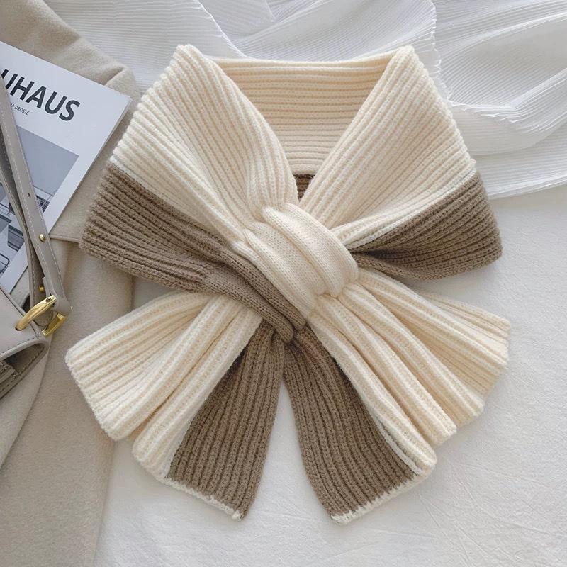1Pc Korean Style Knitted Scarf Women Headscarf Knitted Scarf Multi-Functional Warm Knitted Scarf