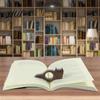 One-handed Reading Aid Wooden Thumb Bookmark for Cats Dogs Walnut Page Holder One-Handed Natural Marker Portable Book Clip Handcrafted Gift
