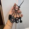 Fitness Keychain: Silicone Barbell Plate Pendant Gift