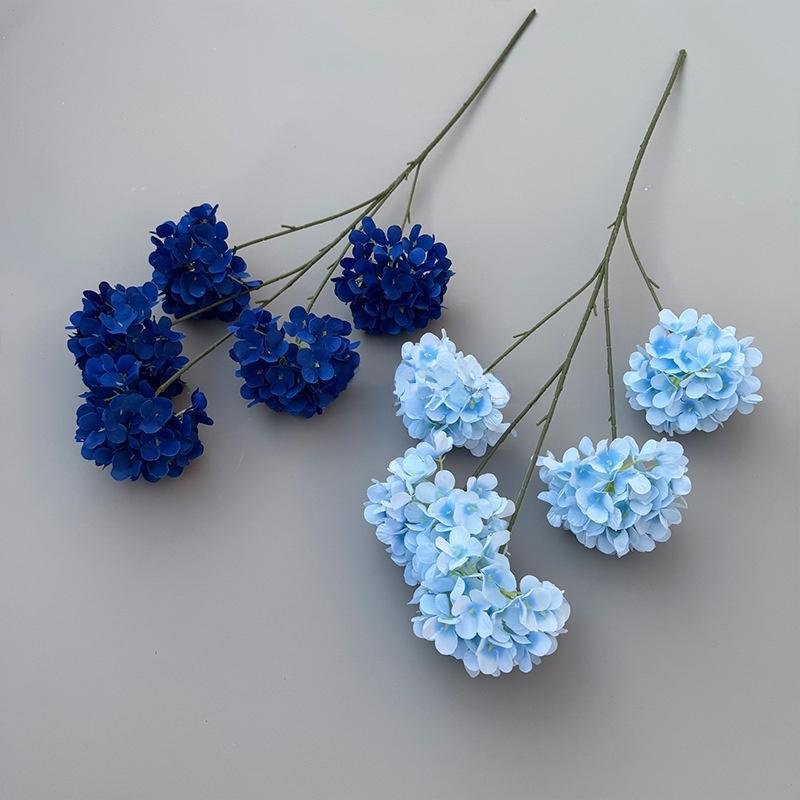 Snowball Viburnum Artificial Hydrangea Flowers Pink Faux Silk Flower Fake Floral Props Home Decor