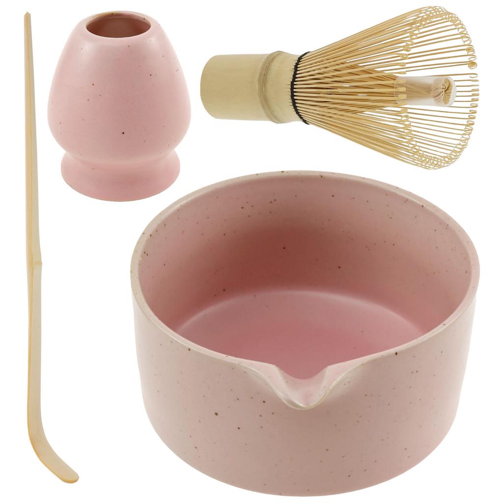 Traditional Matcha Tea Set 4 Pcs Japanese Matcha Set Reusable Matcha Whisk Set Elegant Matcha Starter Kit Manual Matcha Making