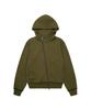 Aakam Oblique Zippered Cotton Zip-Up (Khaki)