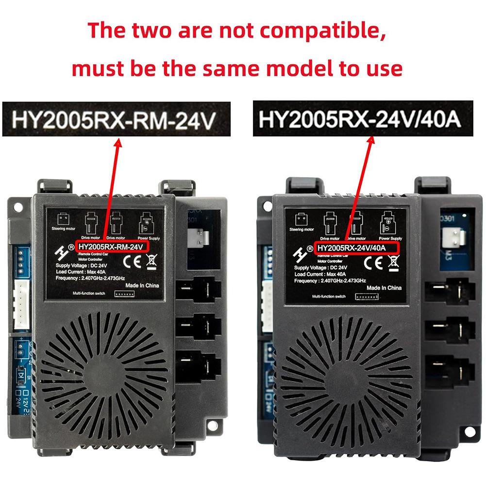 HY2005RX-RM-24VV Children's Electric Car Receiver Remote Control 24V 2.4G Remote Receiver Controller Motor Controller Accessory