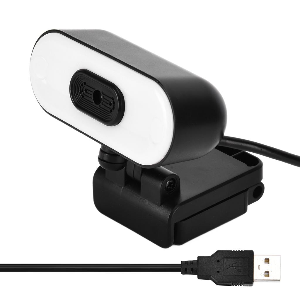 Caméra USB Autofocus 2K 1080P HD Lumière d'appoint Webcam d'ordinateur avec microphone pour vidéo en direct