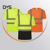 Men Reflective Clothes O-Neck Short Sleeve High Visibility T-Shirt with Mesh Panels Industrial Workwear
