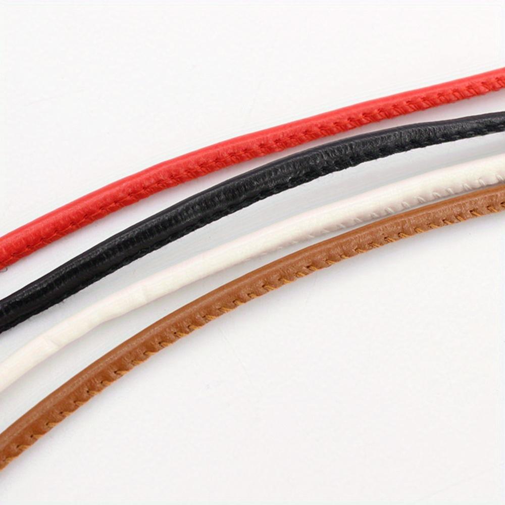 New Round Leather Rope Dresses Coat Decoration String Waist Belt for Women Solid Fashion Long Waist Chain Vintage Waistband