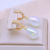 Shiny New Imitation Trendy White Pearl Drop Earrings For Women Fashion Zircon Earring Jewelry Party Accessories