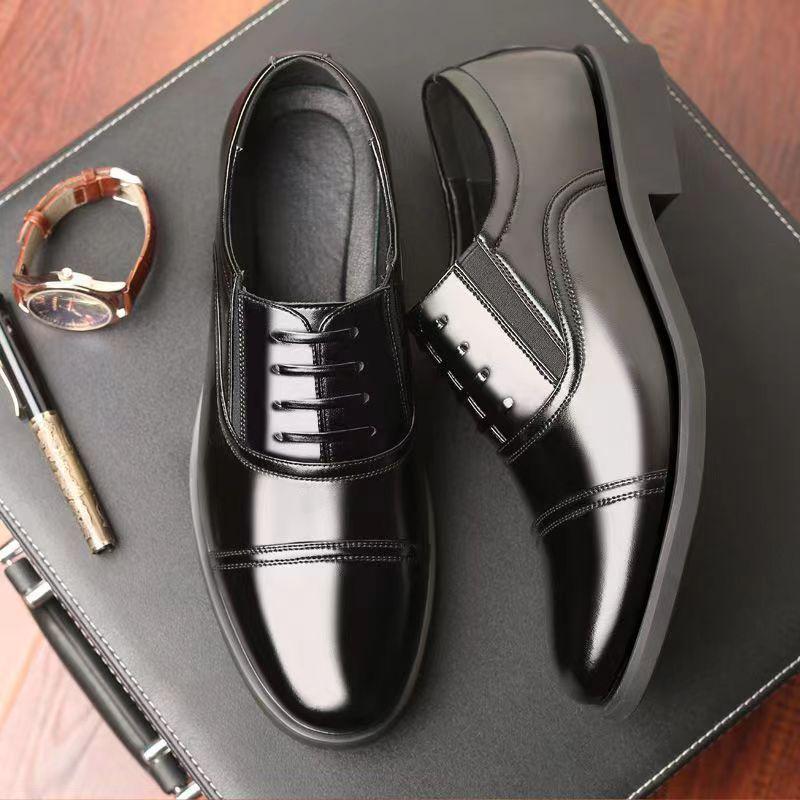 Men's Trendy Leather Casual Shoes - Low-top, Soft Sole, Comfortable Fit