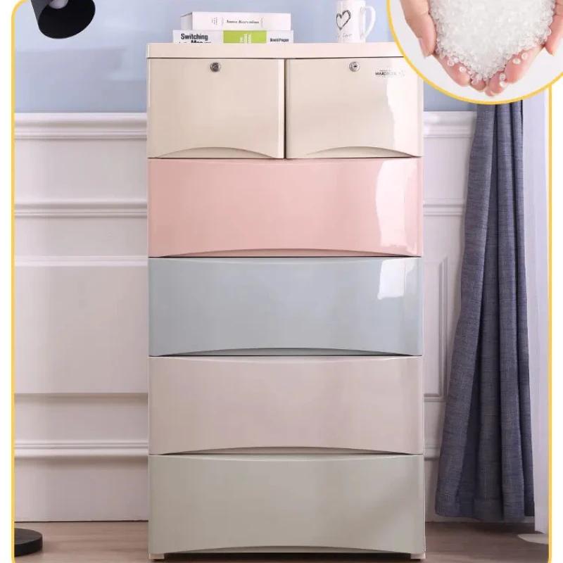 Baby Wardrobe Plastic Storage Cabinet with Increased Capacity Children's Clothing Organizer Neat And Tidy Storage Unit for Nurse
