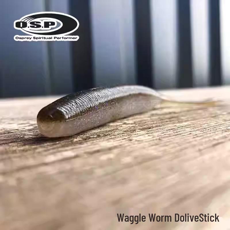 Japanese OSP Wiggle Tail Worm DoliveStick Bass Perch Lure