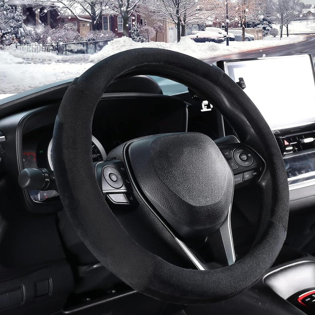 Car Heated Steering Wheel Cover with Heater, 12 V, Electric Heat, 14.6 - 15.0