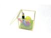 Geometric Flower House Flip-Top Jewelry Storage and Decorative Box with Preserved Flowers