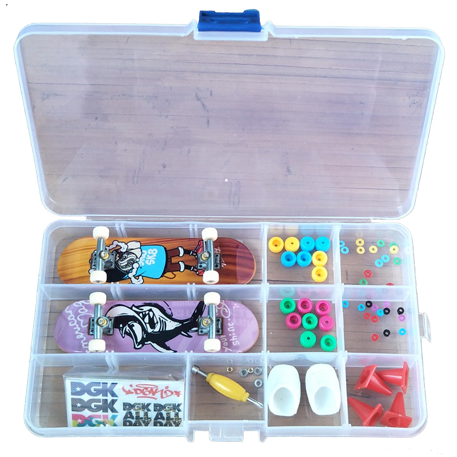 

TOMMYFIELD Finger Skateboard Fingerboard with Storage Case for Beginners Set of 2 (18)