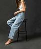 Women's Casual Cropped Jeans - Length Denim Pants for Everyday Wear