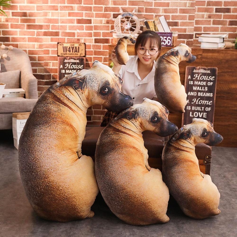 Lifelike Animal Dog Throw Pillow 50cm Sofa Cushion Stuffed Toys New 3D Dog Figures Pillows  Gifts